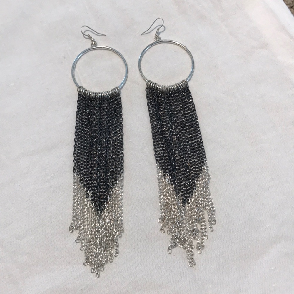 Black and silver earrings!